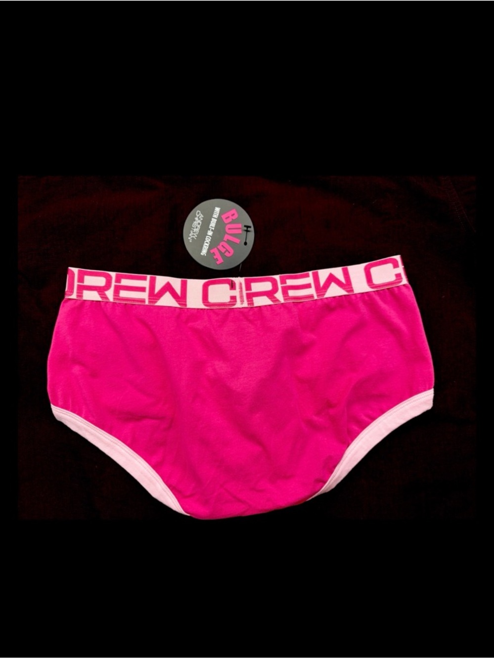 Andrew Christian Pink/white Large Bulge C-Ring Brief - Picture 2 of 5